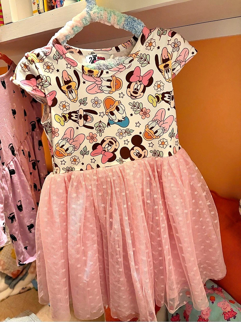 Bad Kitty Girls Size 3T/4T Disney Characters Pink Tutu Dress